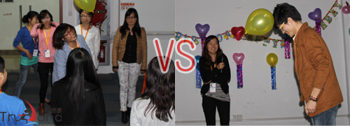 “頂氣球”比賽里，精靈小美女PK帥氣小伙